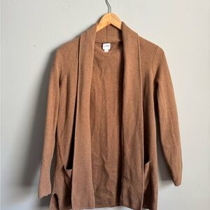 J. Crew Tan Open Front Cardigan